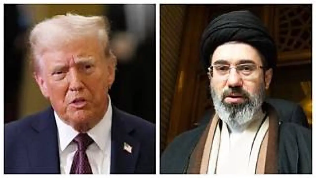 Presiden AS Donald Trump dan Pemimpin Tertinggi Iran Mojtaba Khamenei.