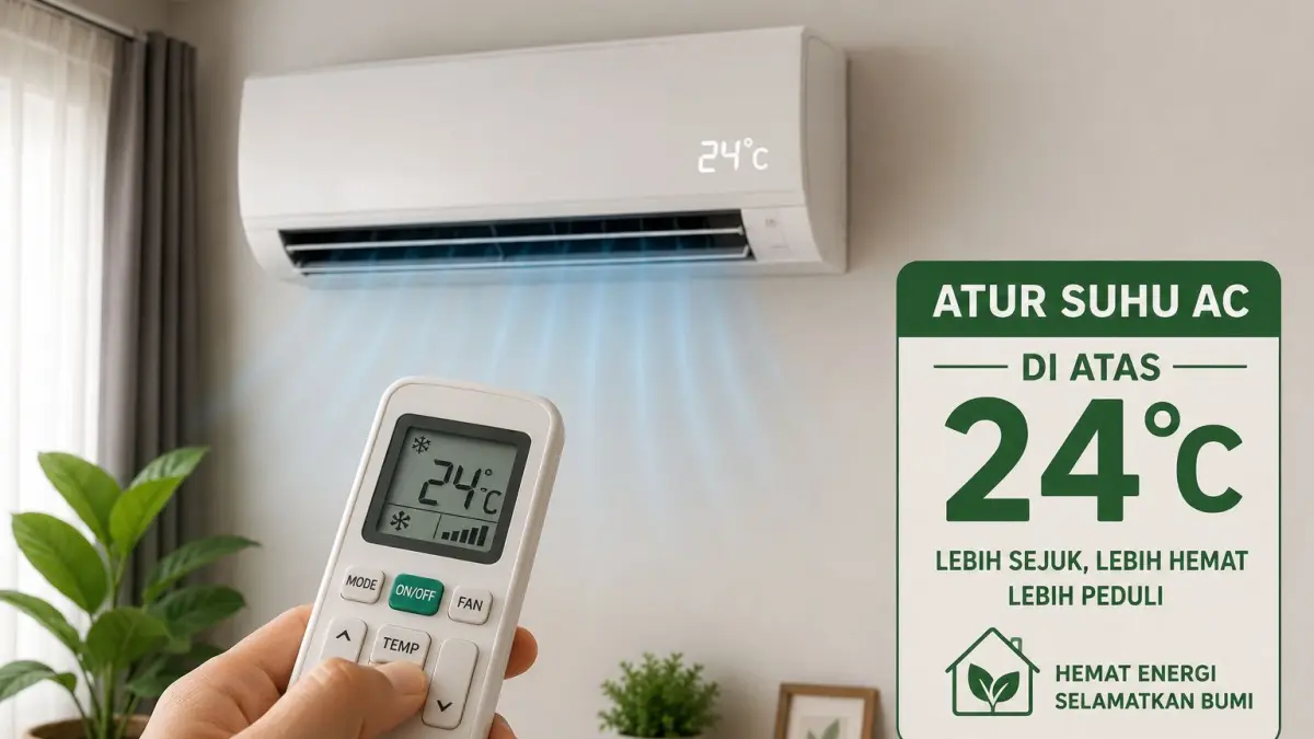 Ilustrasi AC di suhu 24 derajat celcius.
