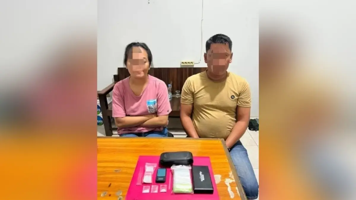 NARKOBA: Dua pelaku diamankan di Polsek Balikpapan Barat setelah penyidik melakukan pengembangan kasus sebelumnya.