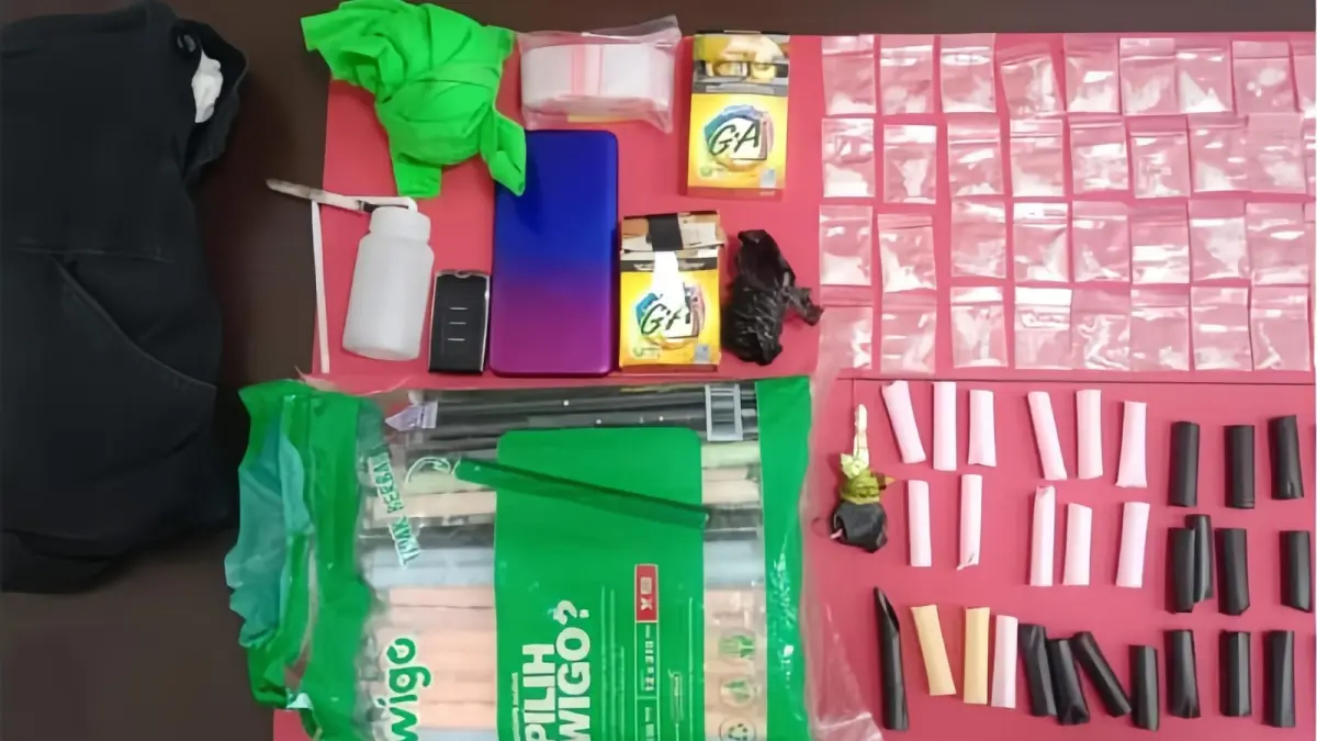 NARKOBA: Polisi mengamankan 40 paket diduga sabusabu seberat bruto 18,89 gram beserta sejumlah barang bukti lainnya dari pengungkapan kasus di Sangatta. (IST)

&nbsp;