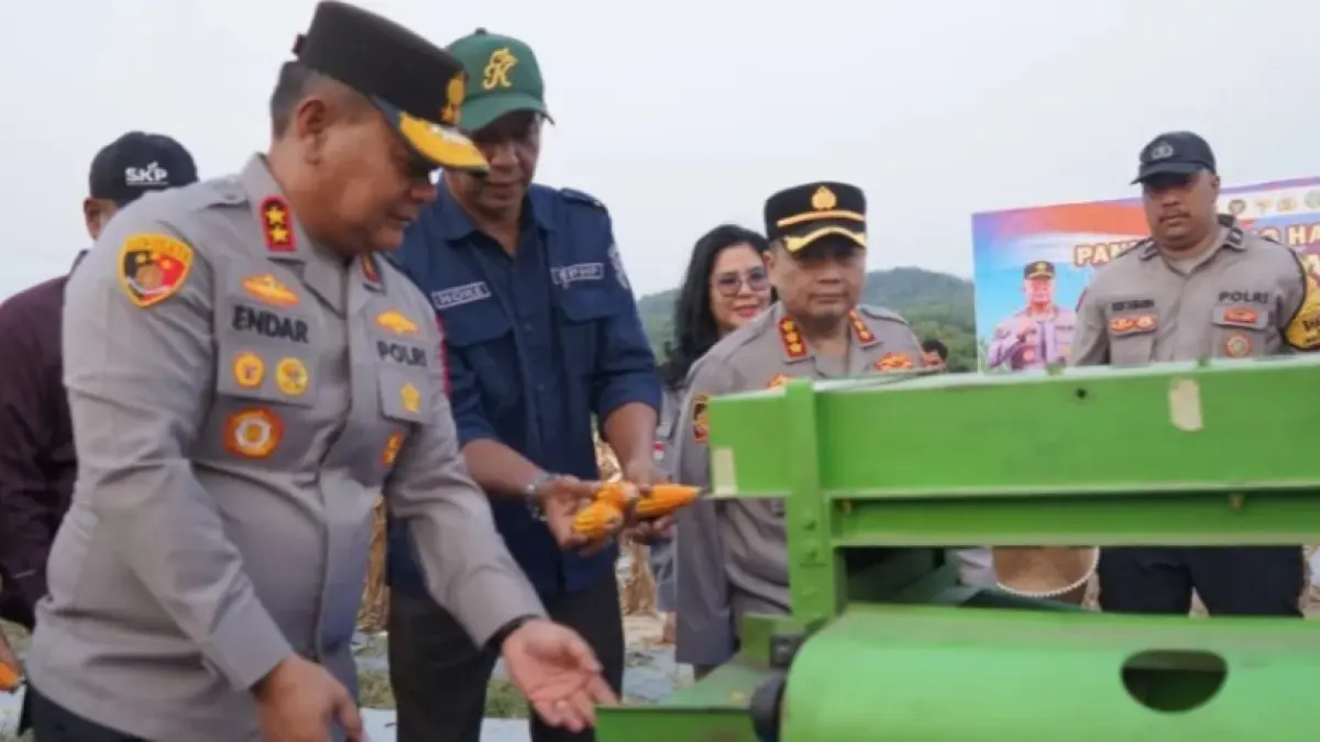 PANEN: Polda Kaltim turut membantu mempercepat Kkemandirian pangan merupakan bagian penting dari ketahanan dan kedaulatan Negara.