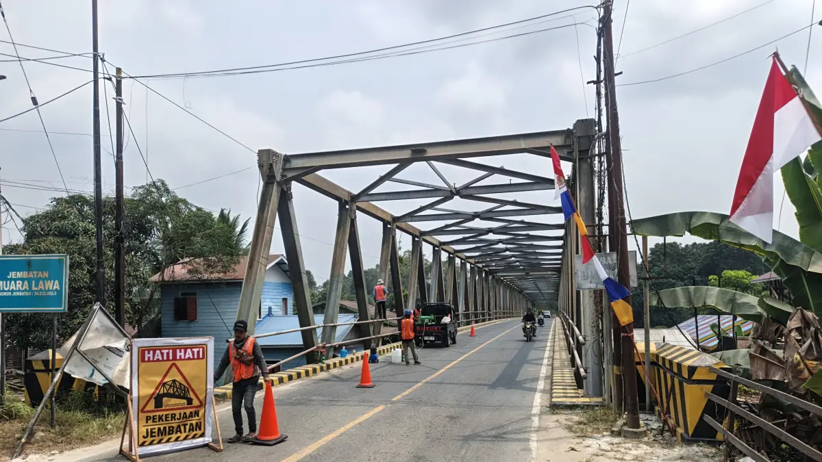  FOKUS: Salah satu fokus utama BBPJN Kaltim dalam tahap perawatan struktur penunjang adalah Jembatan Muara Lawa. 