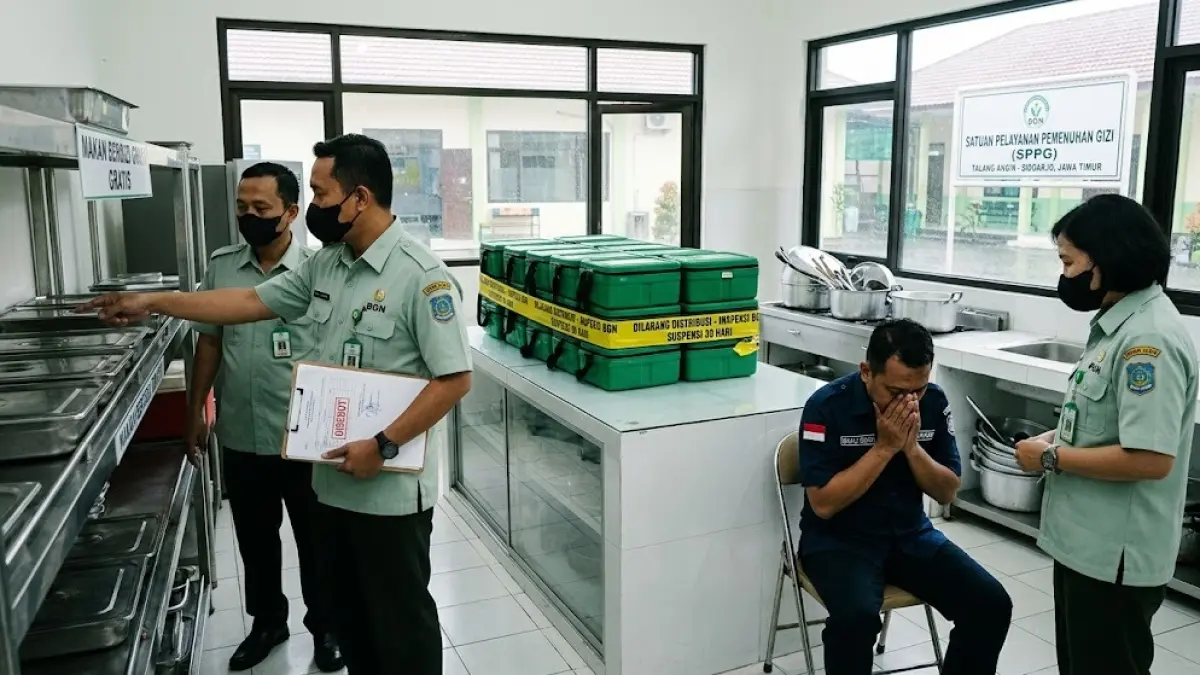 Ilustrasi dapur SPPG Sidoarjo, Jatim.(generate ai)