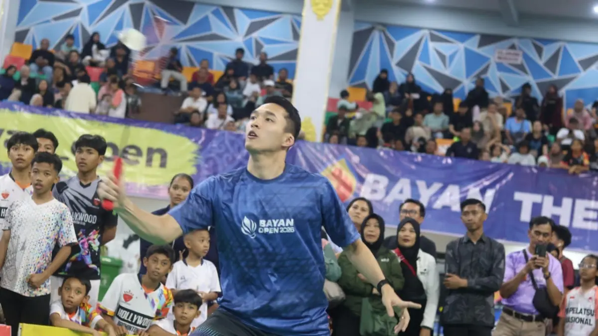 
MOTIVASI : Kehadiran Jonatan Christie beri motivasi para atlet muda di Bayan Open 2026.&nbsp;