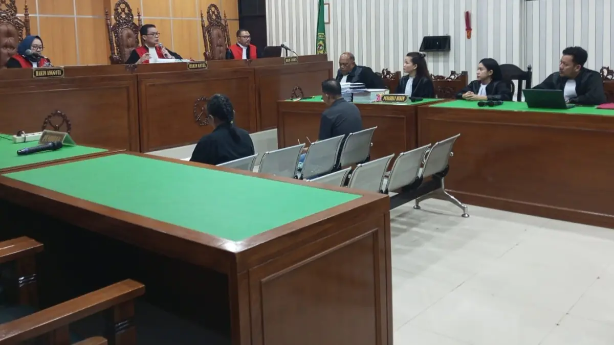 Suasana sidang dugaan tipikor pembangunan RS Bekokong di Pengadilan Tipikor Samarinda.&nbsp;