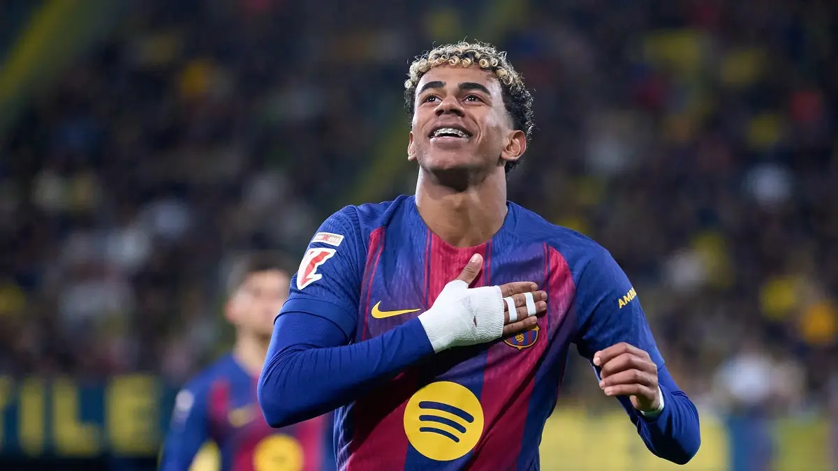 HARAPAN BARCA: Lamine Yamal bakal berupaya keras membongkar pertahanan Valencia.