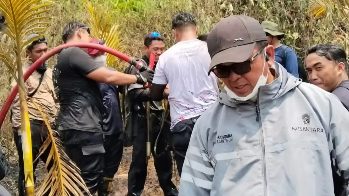 KARHUTLA: Api sempat membakar lahan di kawasan Tahura yang juga masuk wilayah kawasan IKN.