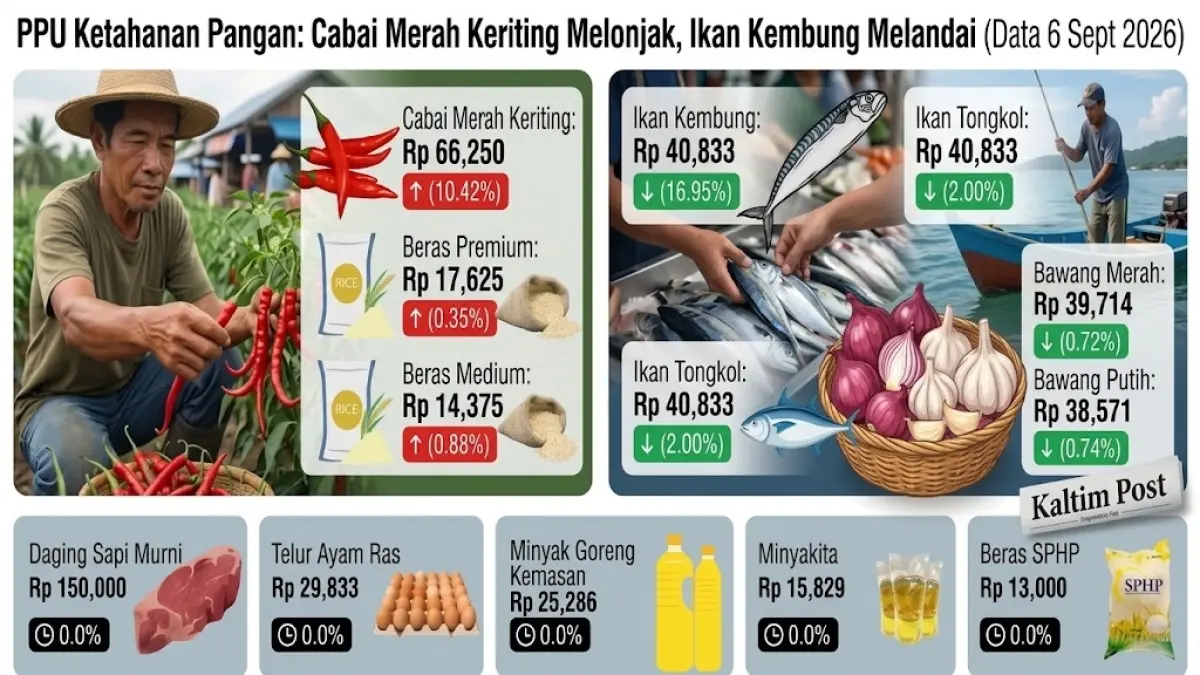 Ilustrasi harga sembako di PPU awal September 2026.(generate ai)