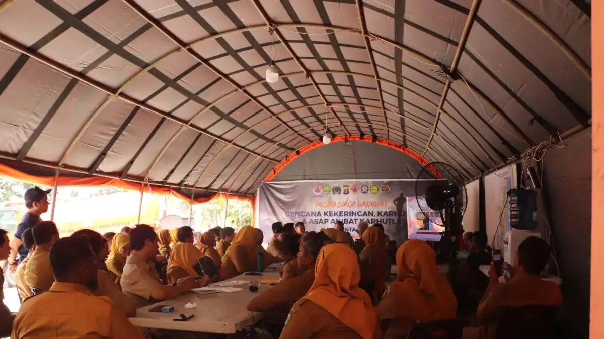 Posko Siaga Darurat Bencana Kekeringan, Karhutla dan Asap Akibat Karhutla di kawasan Kantor BPBD Kaltim, Jalan MT Haryono, Samarinda. (FOTO/Pemprov Kaltim)