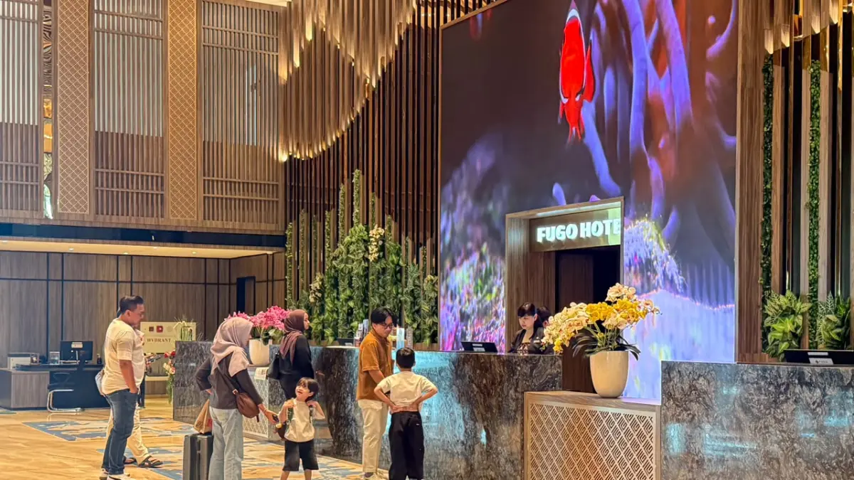 MENGINAP: Durasi lama menginap tamu hotel alami penurunan, khususnya tamu nusantara. Namun tamu asing catat kenaikan lama menginap.
