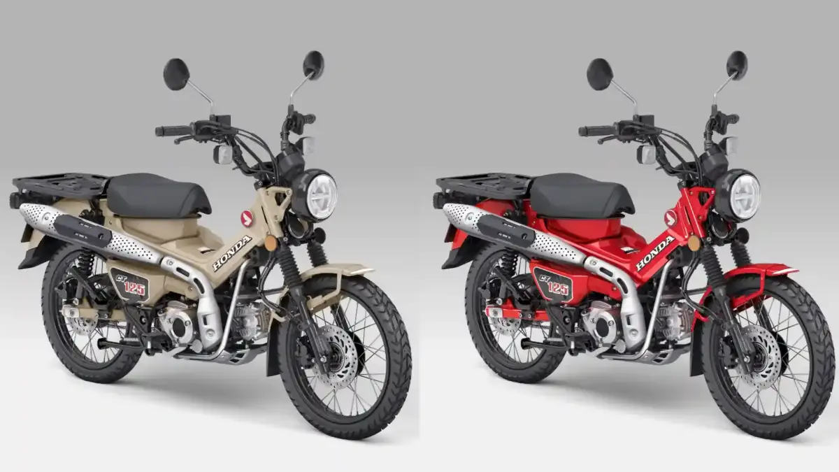 Honda CT125 dengan pilihan warna baru Matte Fresco Brown dan Glowing Red. Honda CT125 dibanderol Rp83.500.000 OTR DKI Jakarta. (Dok. AHM)