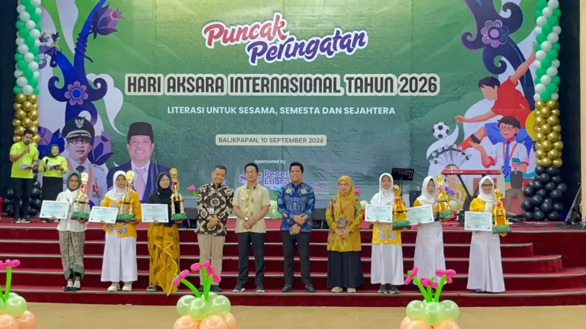 Peringatan Hari Aksara Internasional dan Festival Pendidikan Nonformal (PNF) 2026 di BSCC Dome, Balikpapan, Kamis (10/9/2026). (FOTO: DINA ANGELINA/KP)