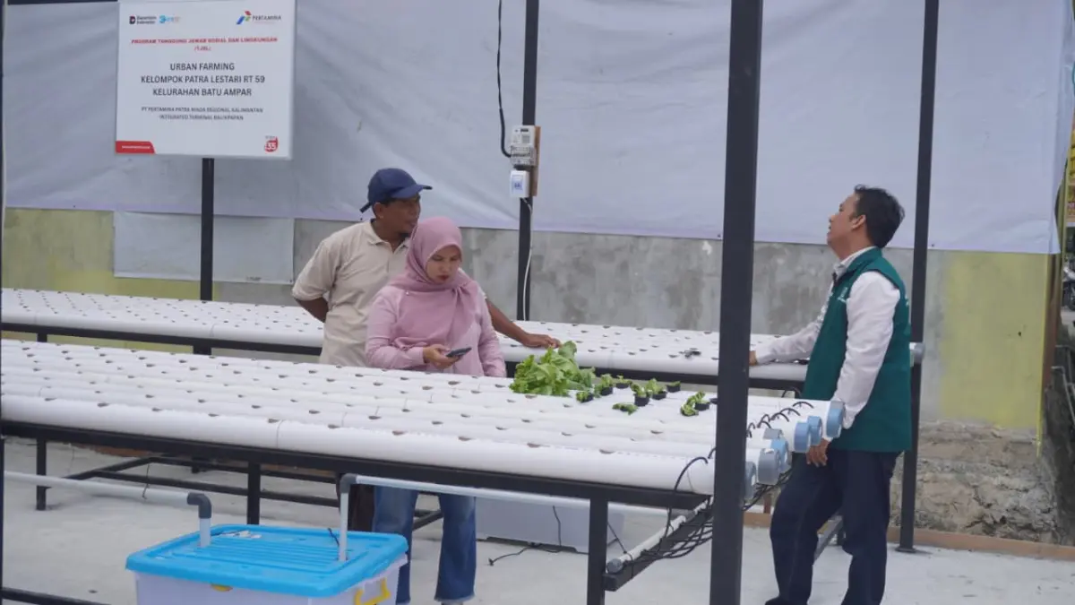URBAN FARMING: PT Pertamina Patra Niaga (PPN) Regional Kalimantan melalui Integrated Terminal (IT) Balikpapan meresmikan Program PELITA di RT 59, Kelurahan Batu Ampar, Kamis (10/9).