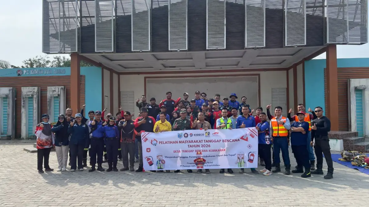 BERSIAGA: PT Pamapersada Nusantara Site Kideco (PAMA KIDE) memberikan pelatihan pencegahan dan penanggulangan kebakaran hutan dan lahan (Karhutla) kepada masyarakat pada Kamis (10/9/2026). IST/KP