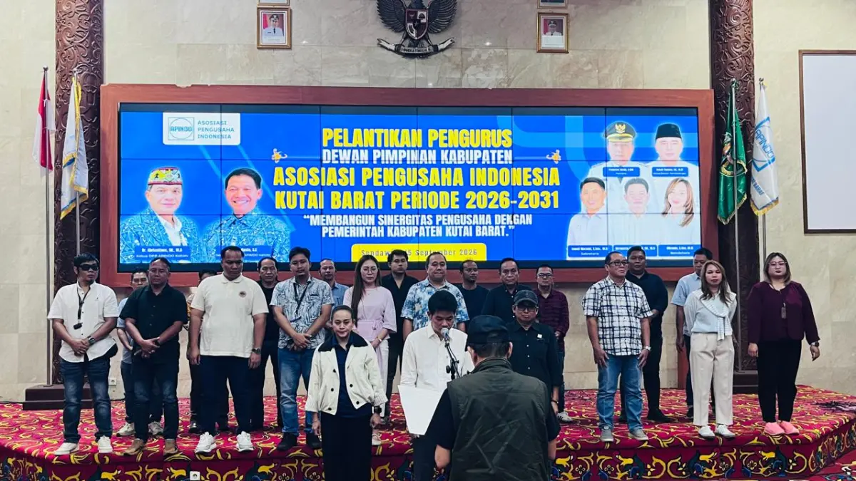 Gladi resik pelantikan pengurus APINDO Kutai Barat.