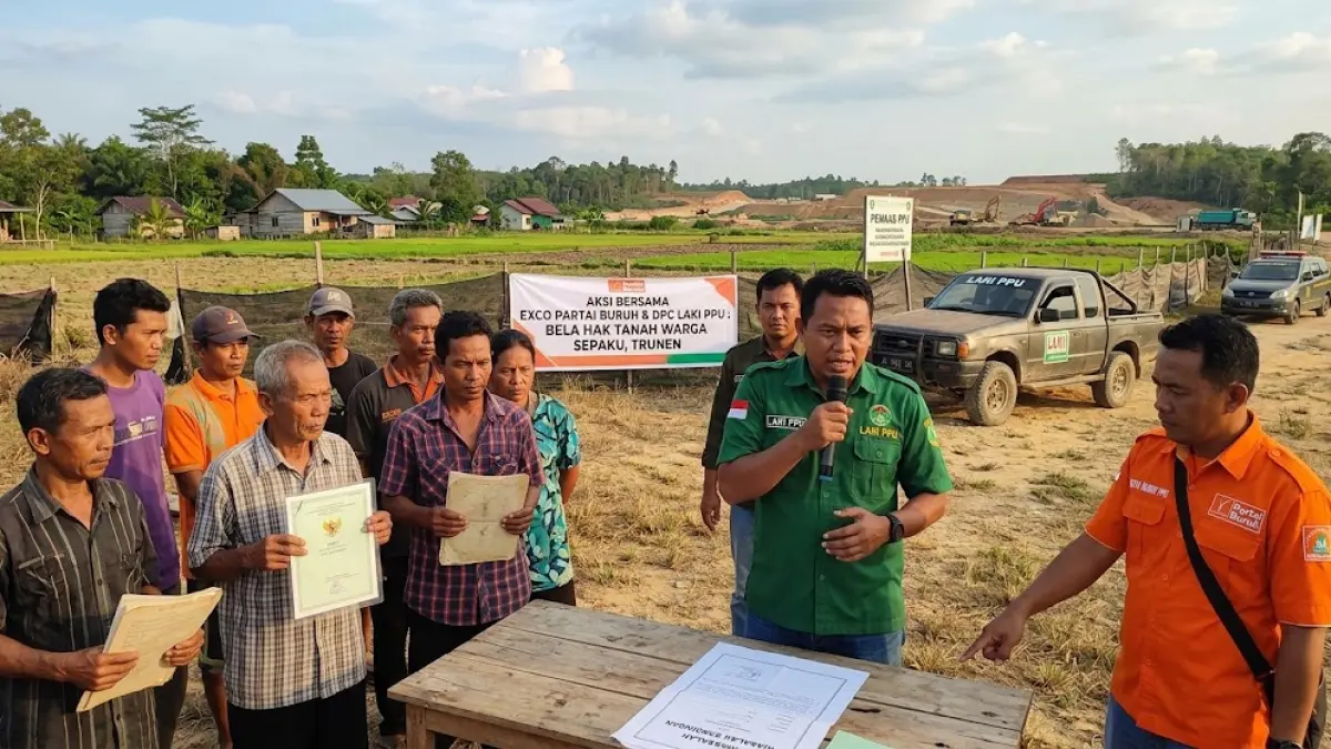 Ilustrasi warga dan Partai Buruh PPU.(generate ai)