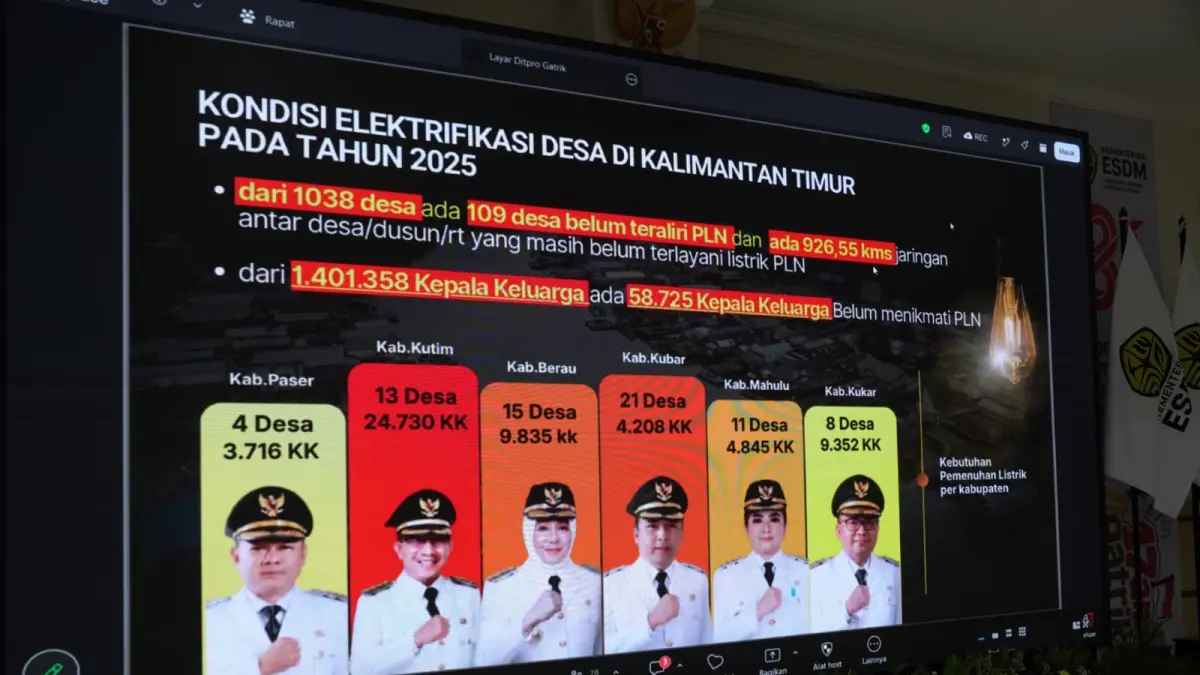 BELUM MERATA: Kabupaten Paser masih belum seluruhnya mendapatkan pasokan listrik dari PLN.