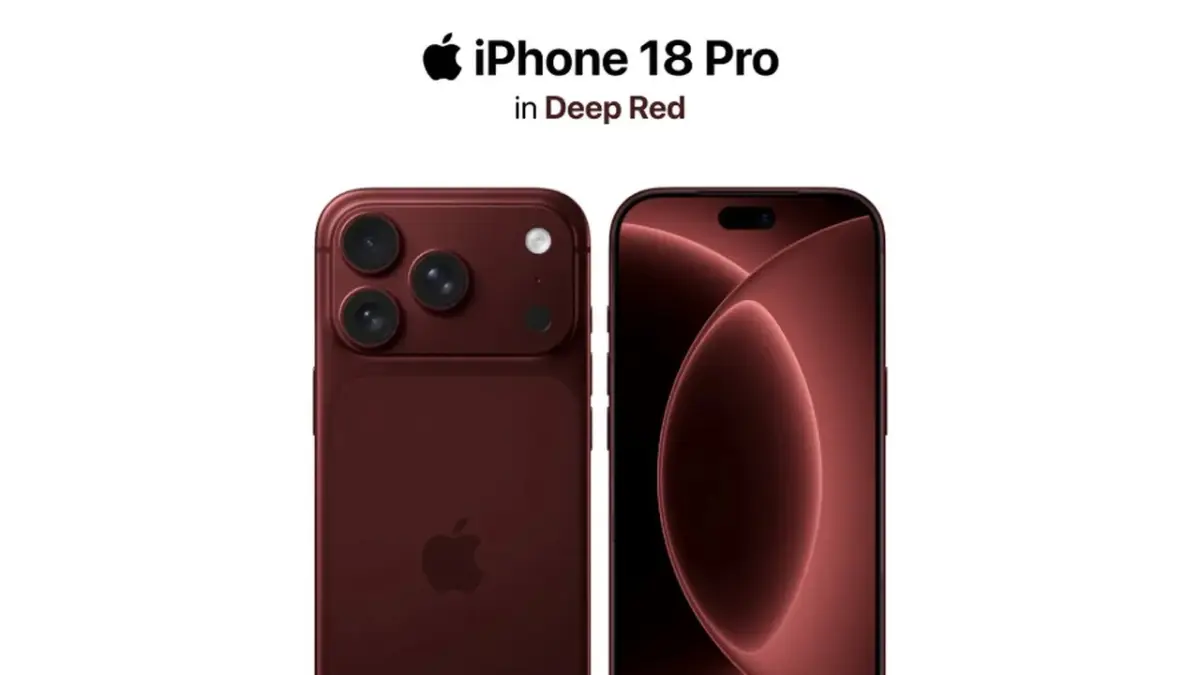 iPhone 18 Pro dalam varian Deep Red.(IST)