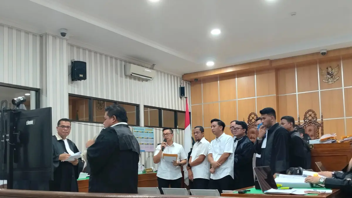 Sidang dugaan pemanfaatan lahan negara oleh PT JMB Grup di Pengadilan Tipikor Samarinda, Rabu (16/9/2026). (Bayu/KP)