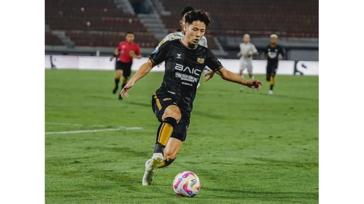 Pemain Dewa United asal Jepang, Taisei Marukawa. (@Olahbolacom/x)