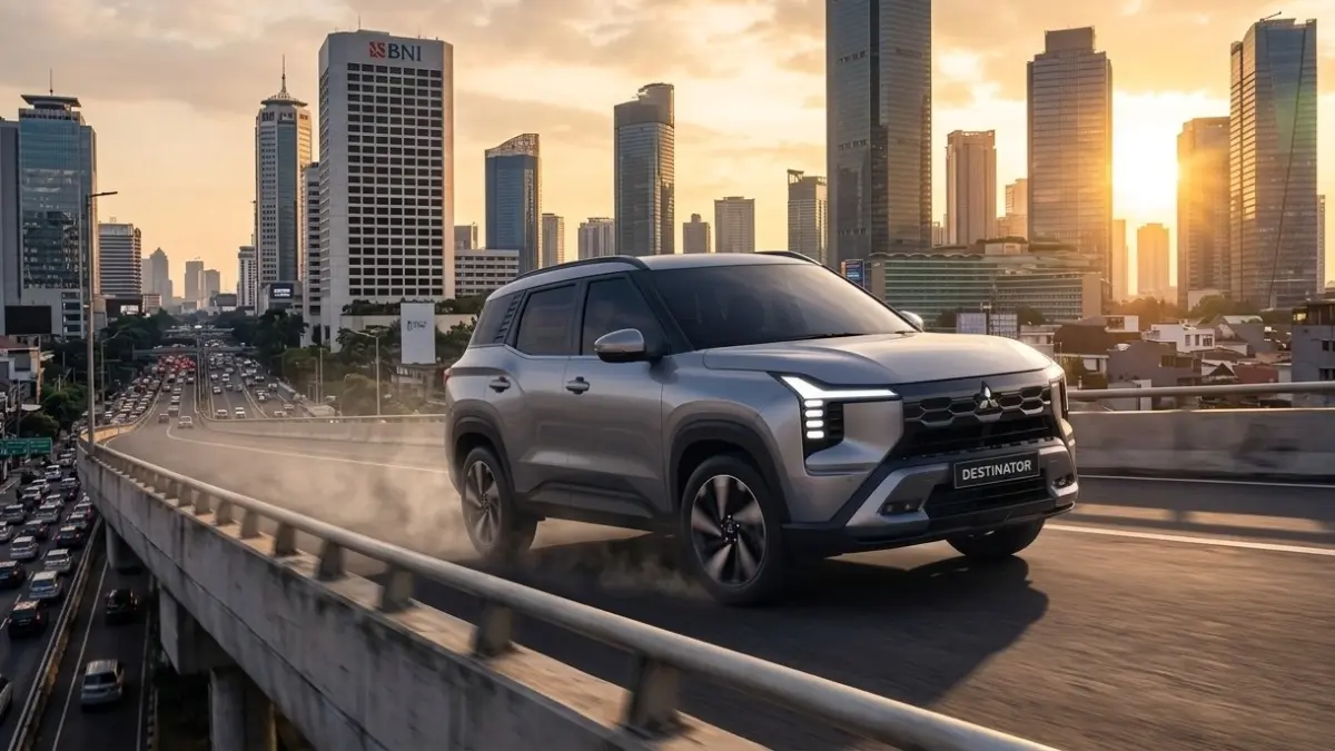 Ilustrasi Mitsubishi Hybrid Destinator. (Foto: Gemini AI)
