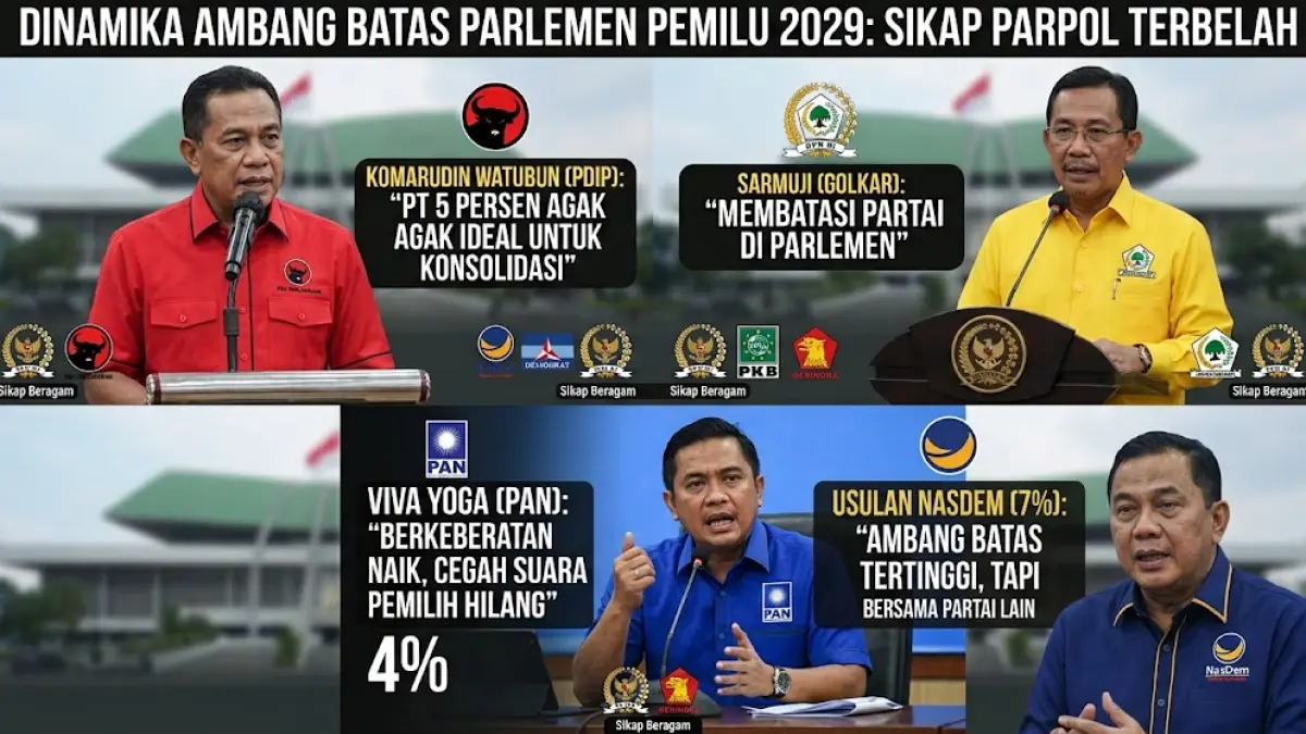 Ilustrasi sikap sejumlah partai politik di DPR RI terkait revisi UU Pemilu.(generate ai)