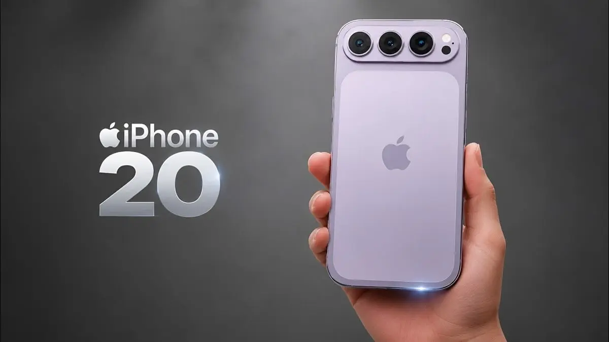 Gambaran iPhone 20 yang akan rilis 2027.