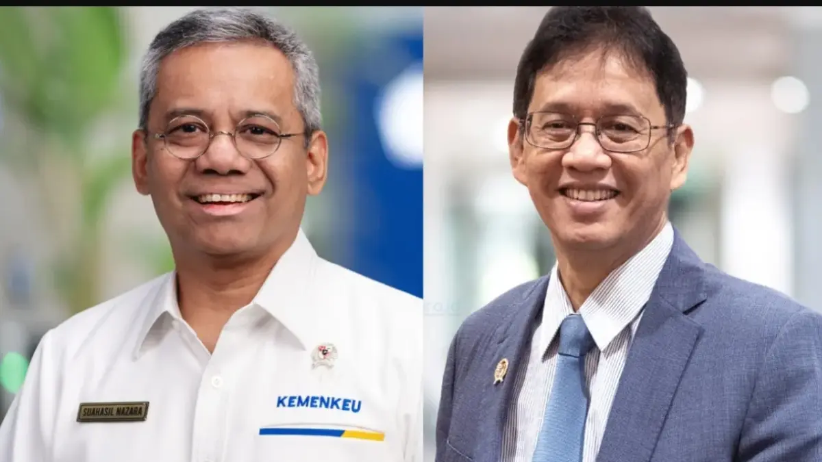 Suahasil Nazara dan Purbaya Yudhi Sadewa