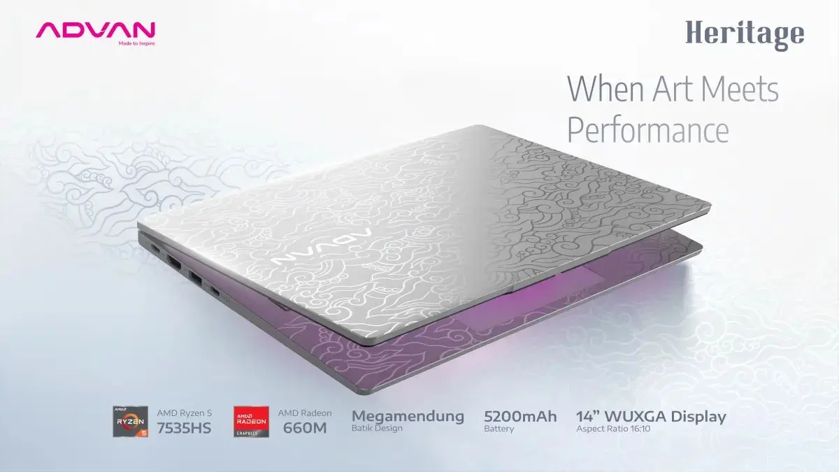 Laptop Advan Workplus salah satu laptop ram besar yang masih layak dibeli 2026.