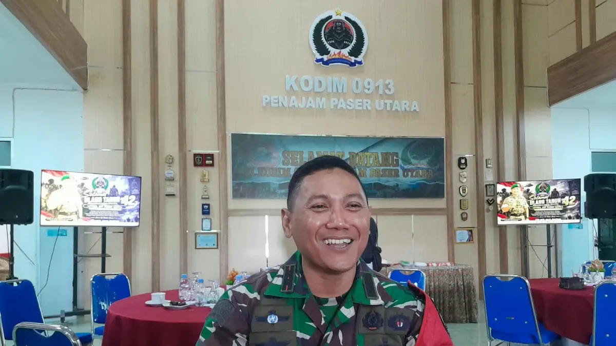 Dandim 0913/PPU Letkol Inf Fandy Satria Dwi Wahyuono memaparkan rangkaian kegiatan menyambut HUT ke-81 TNI.
