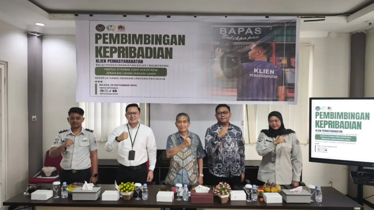 SINERGI: Rektor UM Agung Sakti Pribadi (tengah) bersama Kepala Bapas Balikpapan, Deddy Eduar Eka Saputra saat hadir dalam pertemuan kerjasama yang dilakukan pada 16 September lalu.