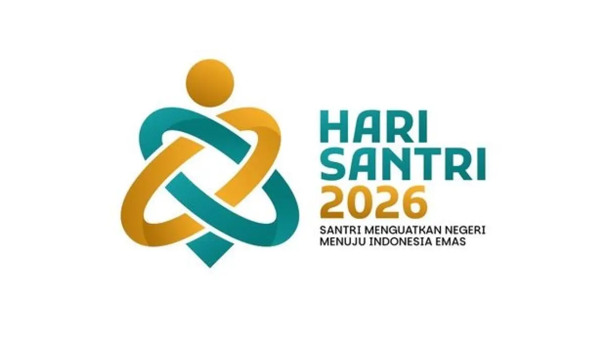 Logo Hari Santri 2026 dan makna elemen visualnya.