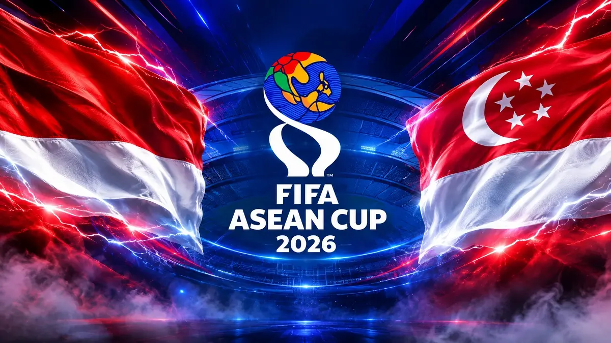 Ilustrasi. Timnas Indonesia vs Singapura akan menjadi laga pembuka Grup A FIFA ASEAN Cup 2026 di Stadion Utama Gelora Bung Karno, Jakarta, Jumat (25/9/2026). (Open AI)