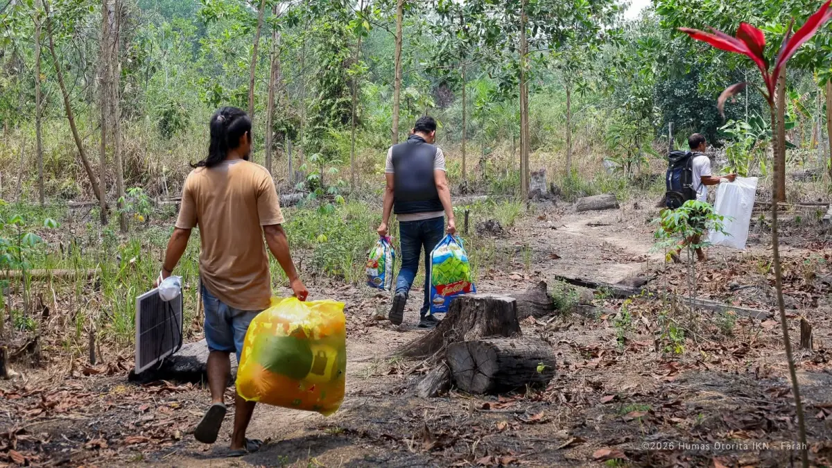 FASILITASI: Melalui fasilitasi OIKN, warga secara sukarela meninggalkan kawasan konservasi.