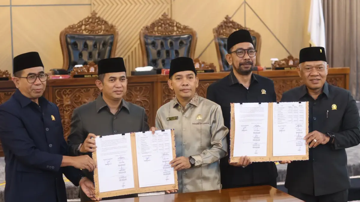 Suasana rapat paripurna kesepakatan Perubahan APBD 2026 antara Pemerintah Kota dan DPRD Balikpapan di Gedung DPRD Balikpapan, Senin (28/9/2026). (ANGGI PRADITHA/KP)