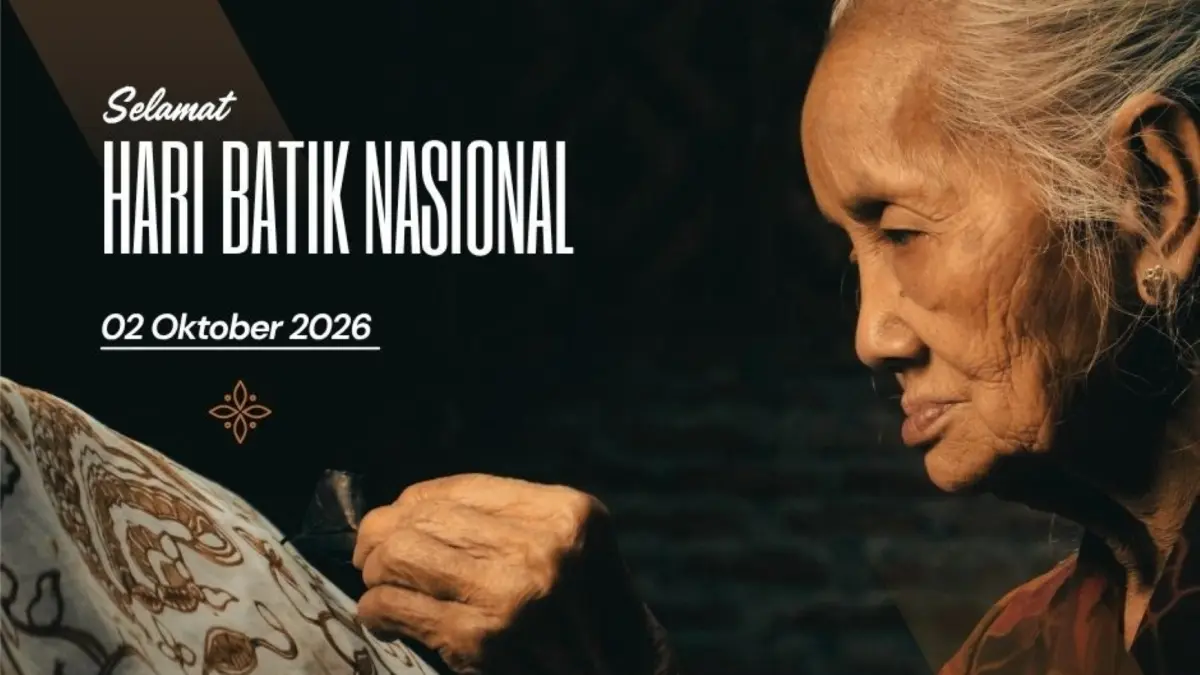 Ucapan Hari Batik Nasional 2026, Jumat, 2 Oktober 2026. (canva.com)