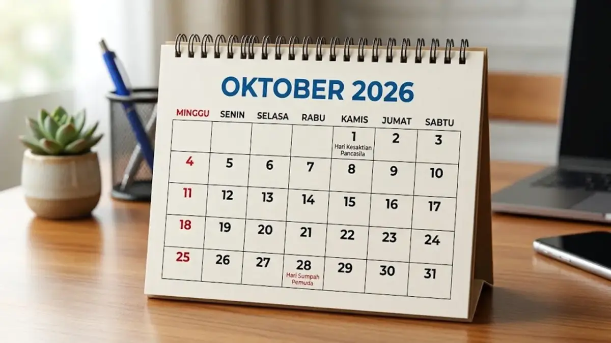 Daftar hari besar Oktober 2026 mencatat berbagai tanggal penting nasional dan internasional yang diperingati sepanjang bulan. (Open AI)