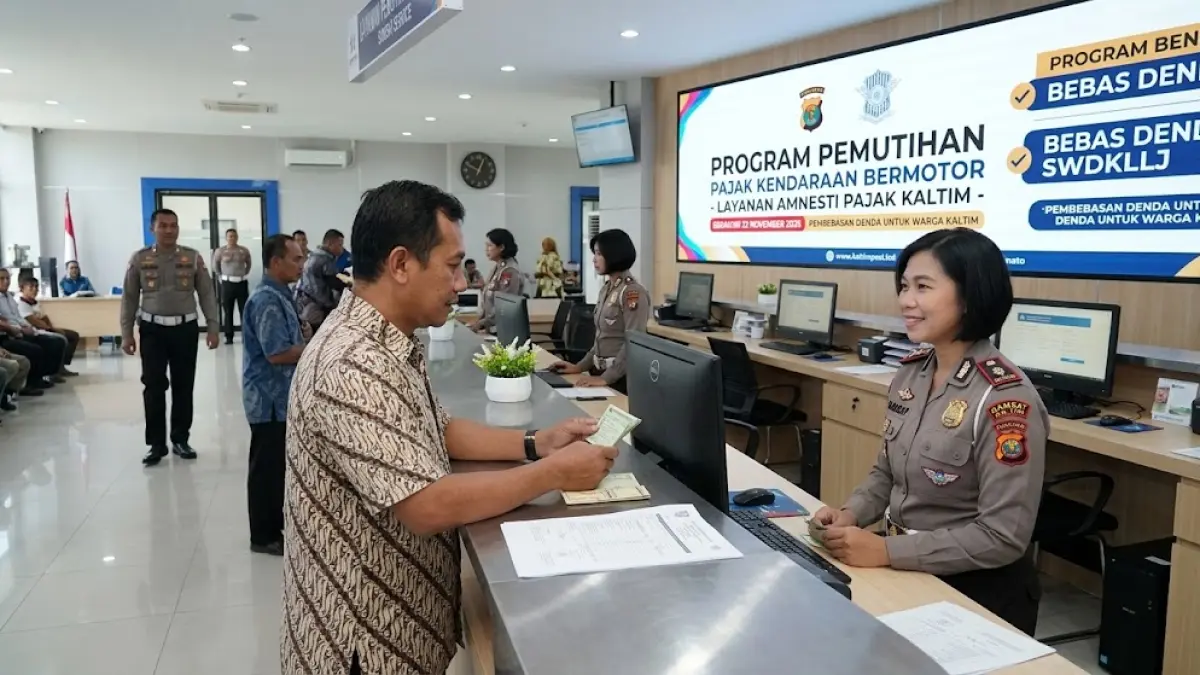 Ilustrasi program pemutihan pajak kendaraan bermotor di Kaltim.(generate ai)