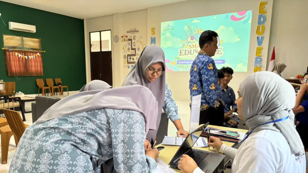 SIAPKAN GENERASI MENDATANG: Gelaran SMATIQ EDUVERSE 2026 mengusung konsep ruang eksplorasi pendidikan dan inspirasi masa depan. Mempertemukan siswa dengan perguruan tinggi, lembaga pendidikan, alumni, orang tua, serta komunitas dalam satu rangkaian kegiatan.
