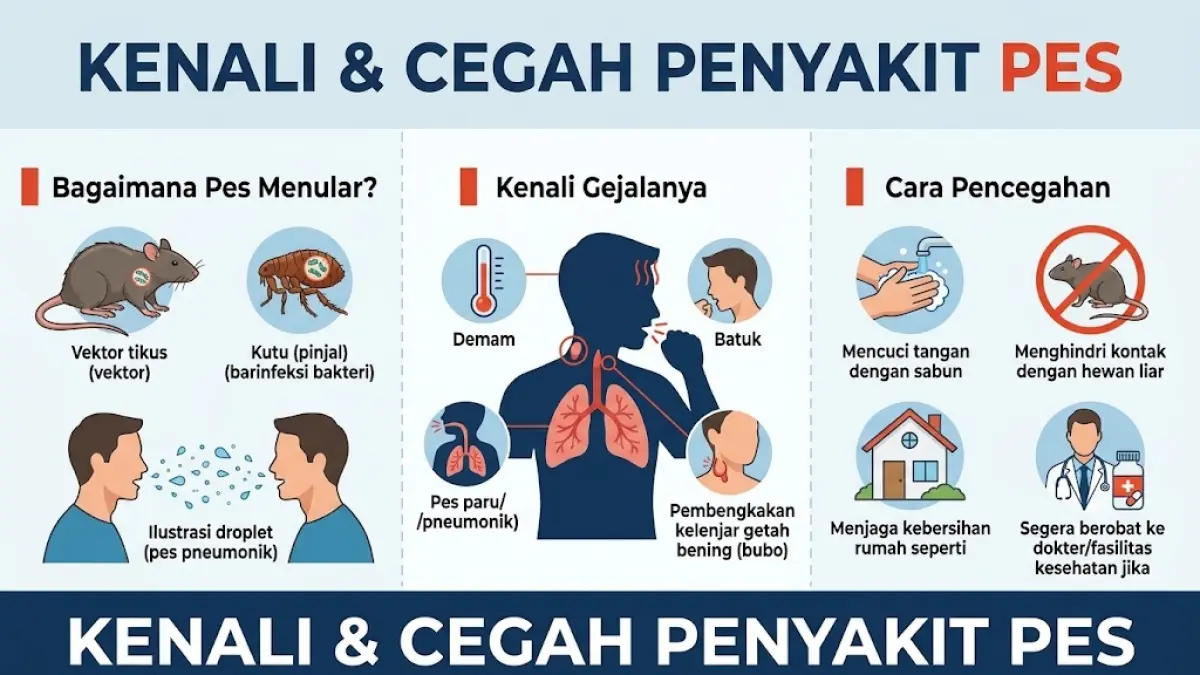 Ilustrasi mengenali dan mencegah penyakit pes.(generate ai)