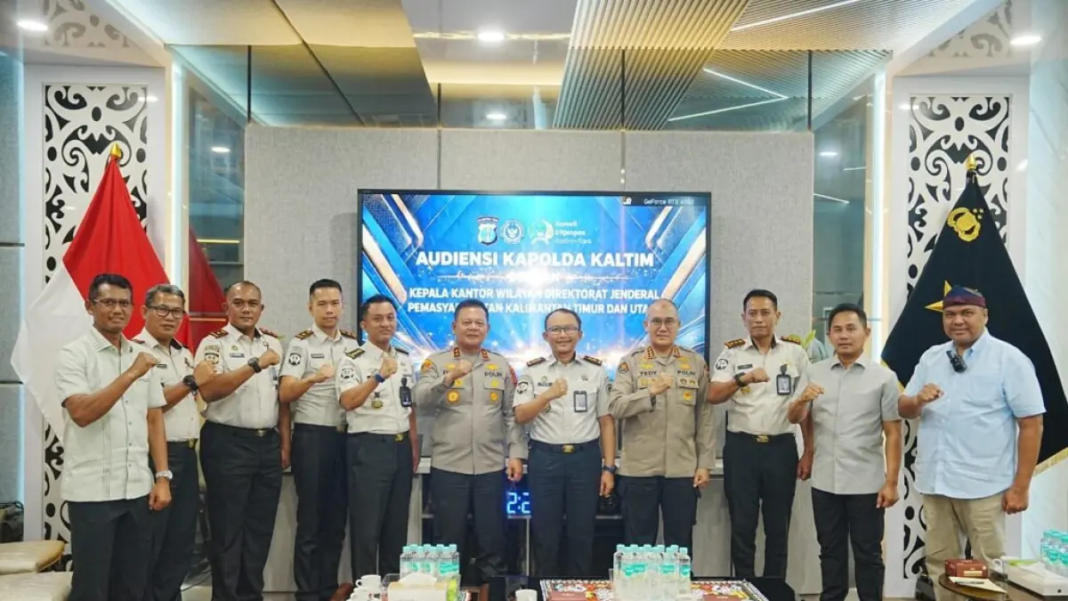SINERGI: Kapolda Kaltim Irjen Pol Endar Priantoro didampingi pejabat utama membahas kamtibmas bersama Kakanwil Dirjen Pemasyarakatan.