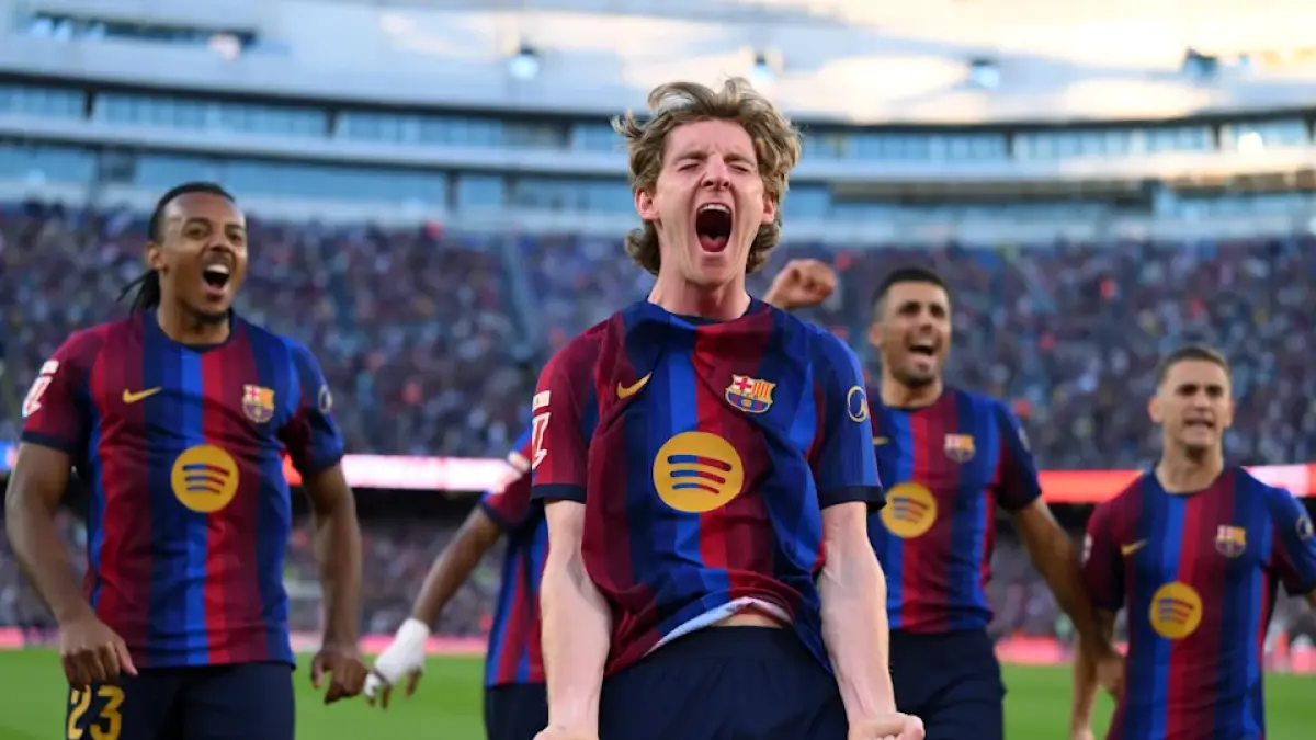 : Winger Anthony Gordon diharapkan menjadi solusi produktivitas gol Barca seiring absennya Raphinha.