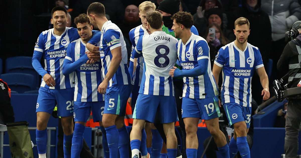 Kesenangan tim Brighton atas kemenangan mereka