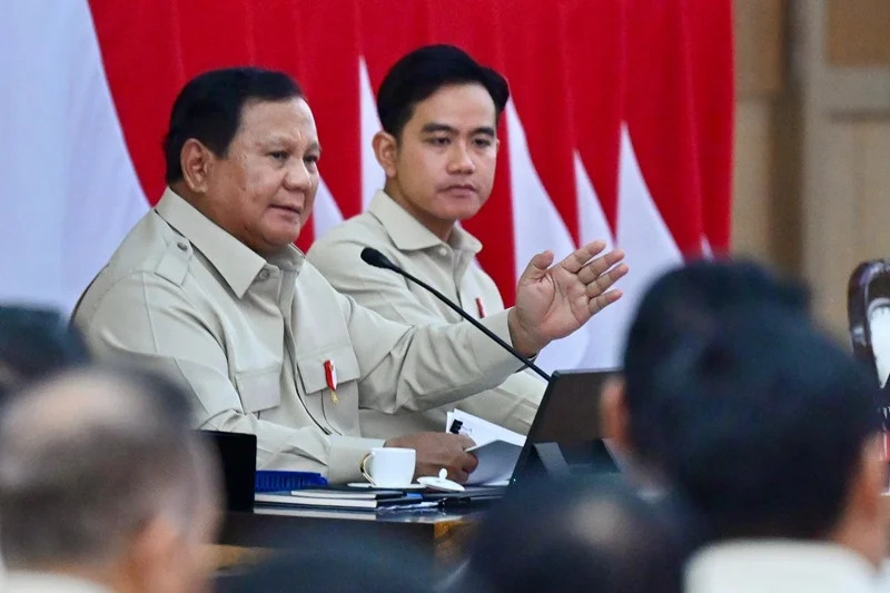Presiden Prabowo membawakan taklimat  awal tahun 2026