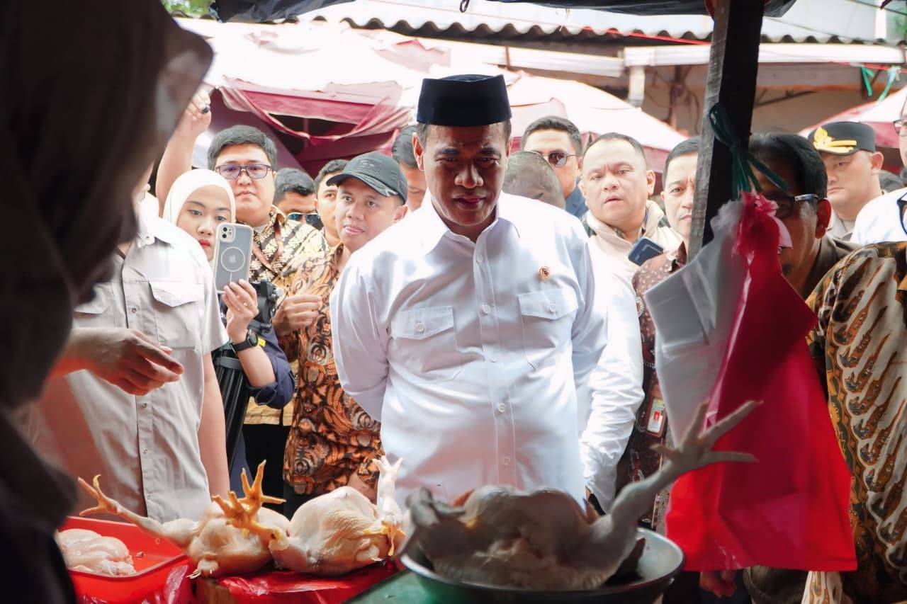 Mentan melaksanakan sidak daging
