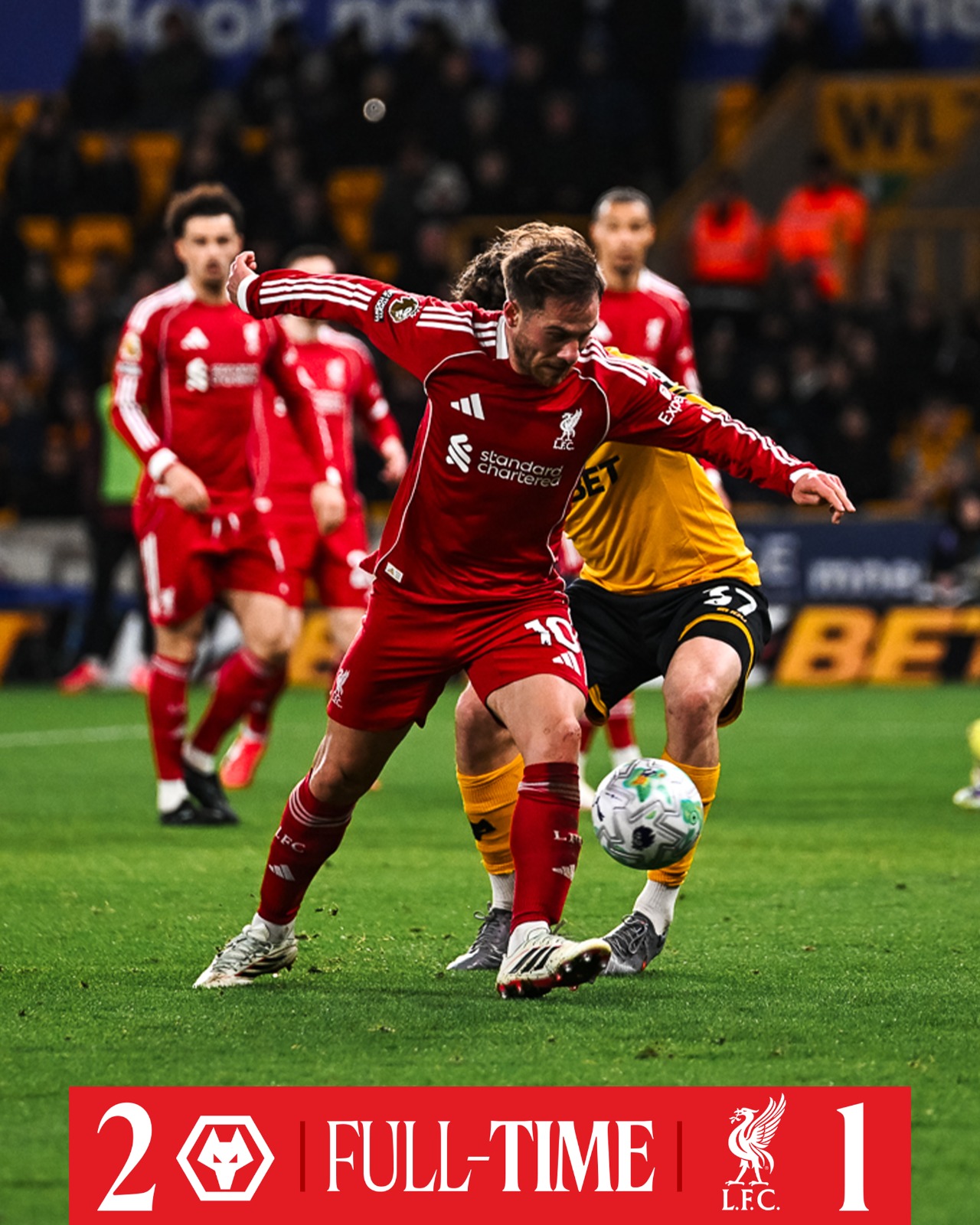 Liverpool F.C. harus menelan kekalahan 1-2 saat bertandang ke markas Wolverhampton Wanderers F.C.. (Dok:Liverpoolfc)