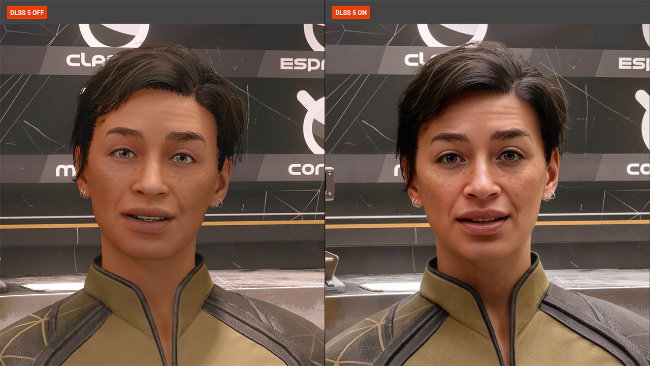 Perbandingan antara DLSS off dan on pada DLSS 5