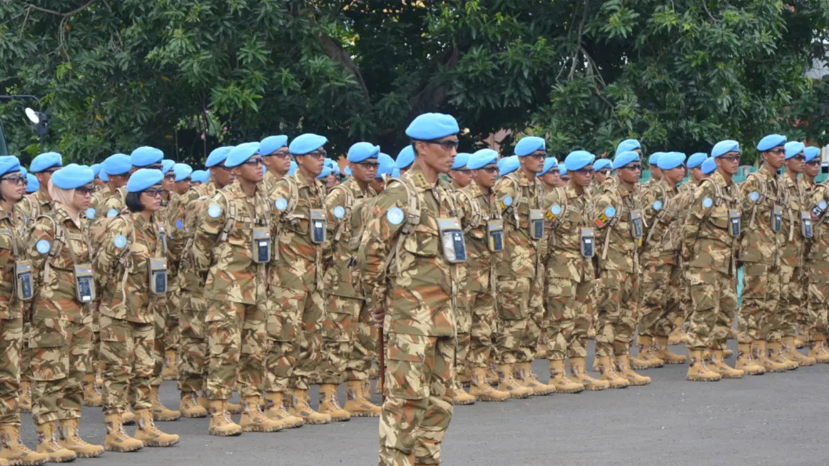 Ilustrasi: Acara pelepasan Satgas TNI Konga UNIFIL TA. 2024 dibandara Cargo Soewarna Cengkareng, Tangerang. (2/3/2024).(DOK: TNI)