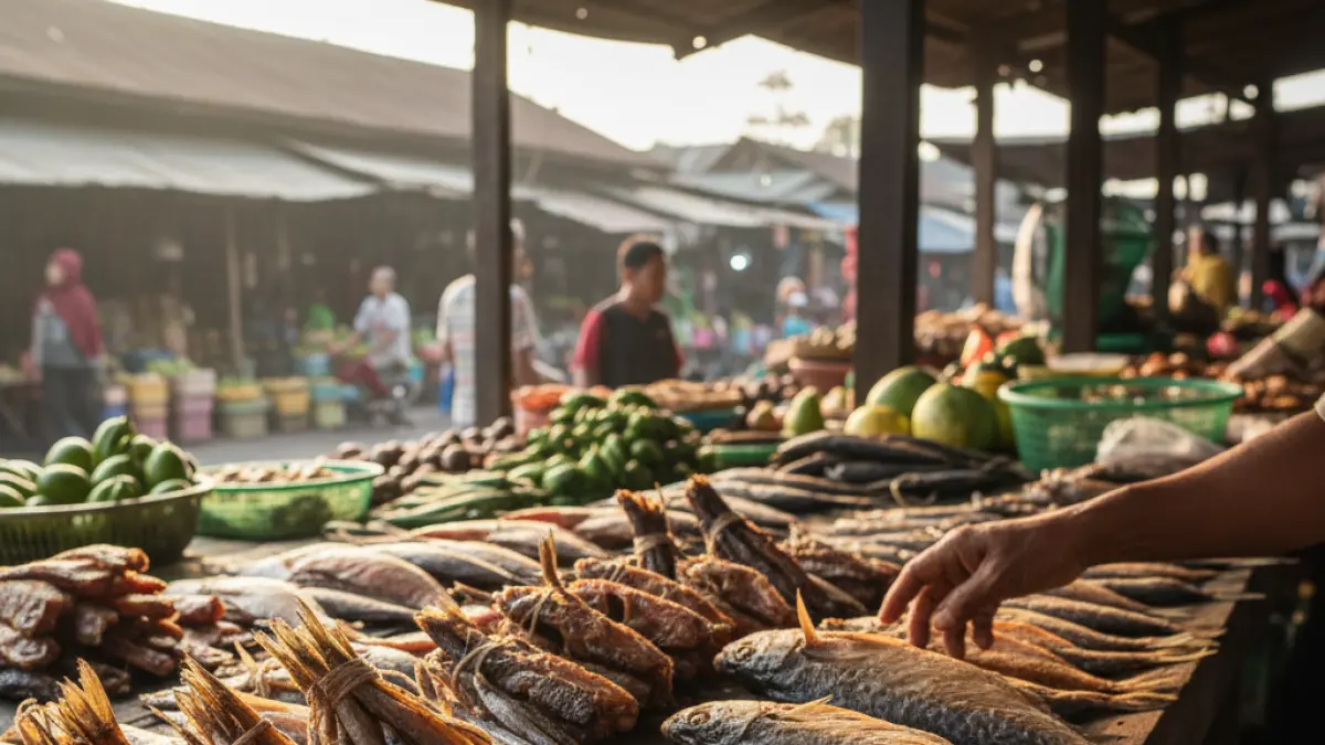 Ikan asin, yang kini kerap melampaui harga ikan segar bahkan daging, menjadi komoditas bernilai tinggi di pasar tradisional.