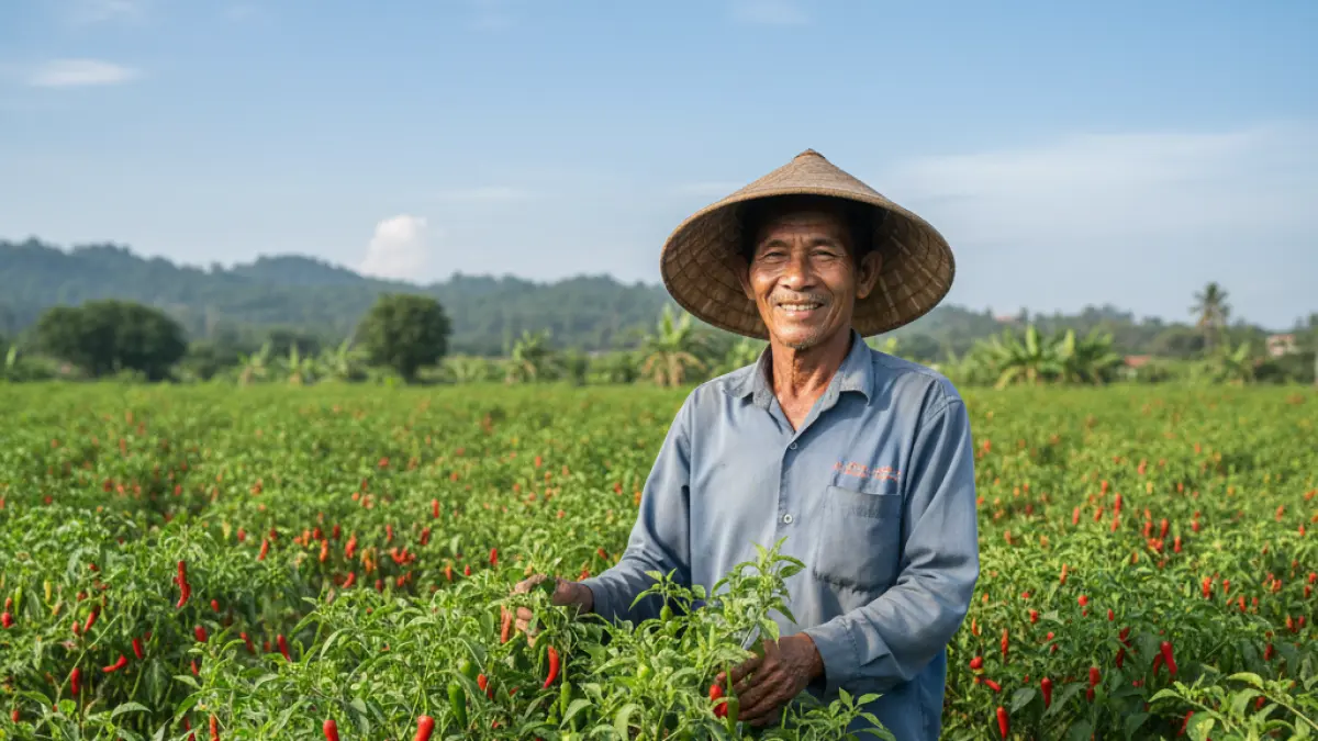 Petani cabai di Indonesia berpotensi meraih keuntungan besar dengan dukungan teknologi dan sistem pangan terintegrasi.